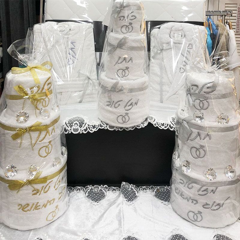 עוגת מגבות לחתן ולכלה – תמונה 3