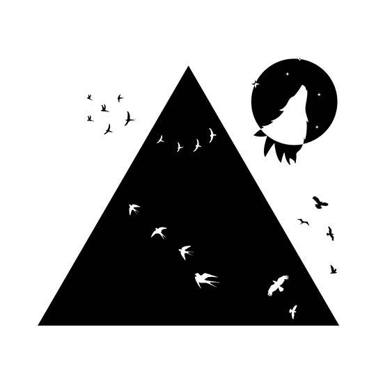 חולצה מעוצבת ציפורים ושועל