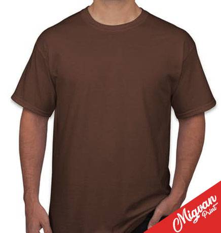 הדפסה על חולצה חומה