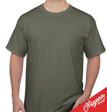 חולצה ירוק זית להדפסה