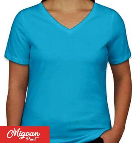 חולצות טורקיז וי נשים