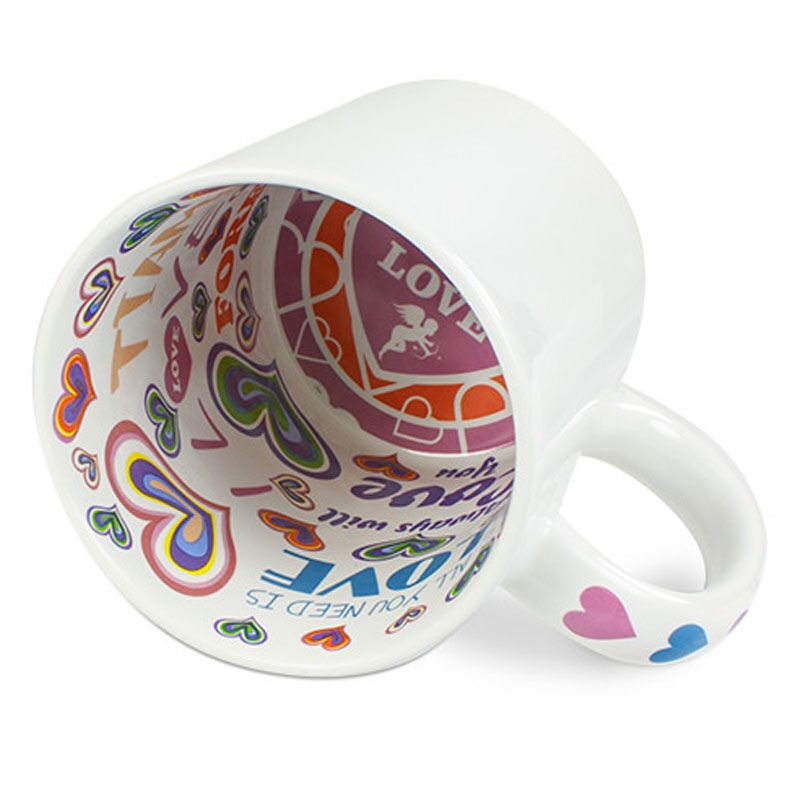 ספל לבן קלאסי דגם Love – תמונה 4