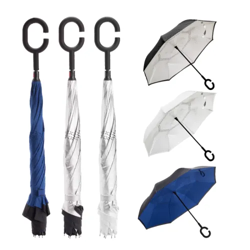 מטריה מתהפכת איכותית 23 אינצ׳ דגם דואט – תמונה 14