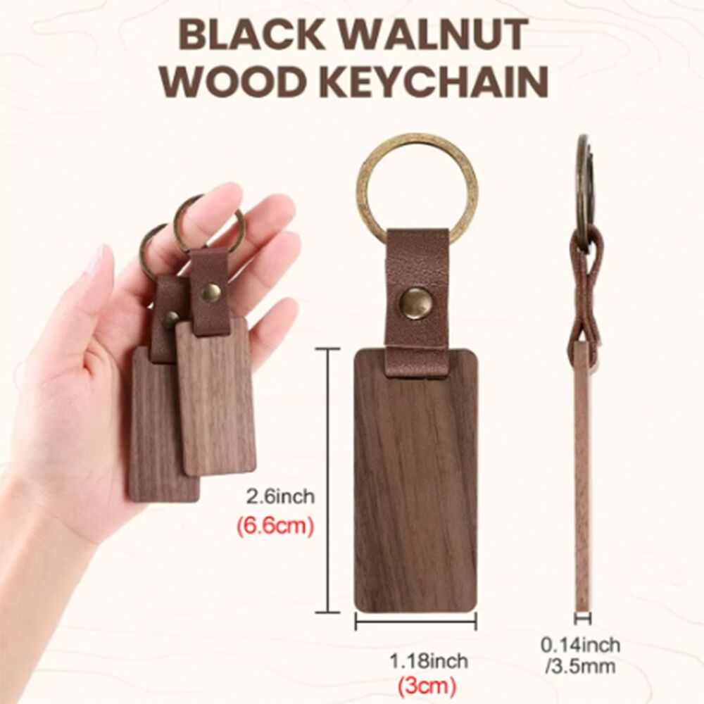 מחזיק מפתחות מעץ עם חריטה בלייזר – תמונה 5