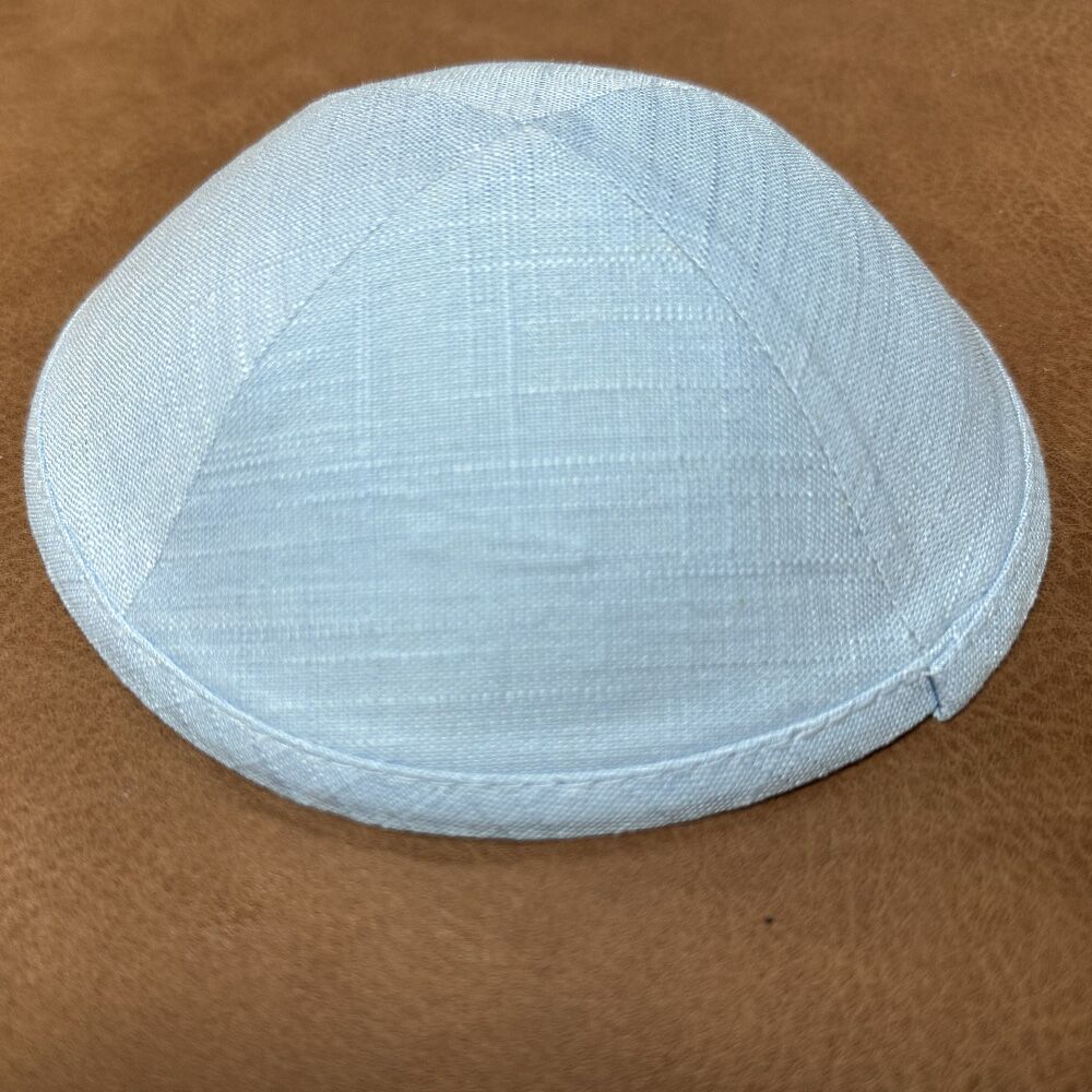 הדפסה על כיפת פשתן תכלת