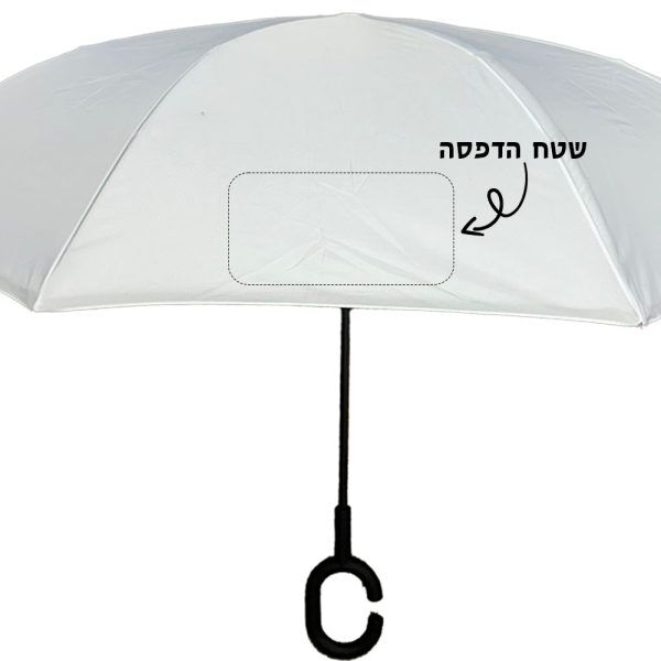 מטריה מתהפכת איכותית 23 אינצ׳ דגם דואט