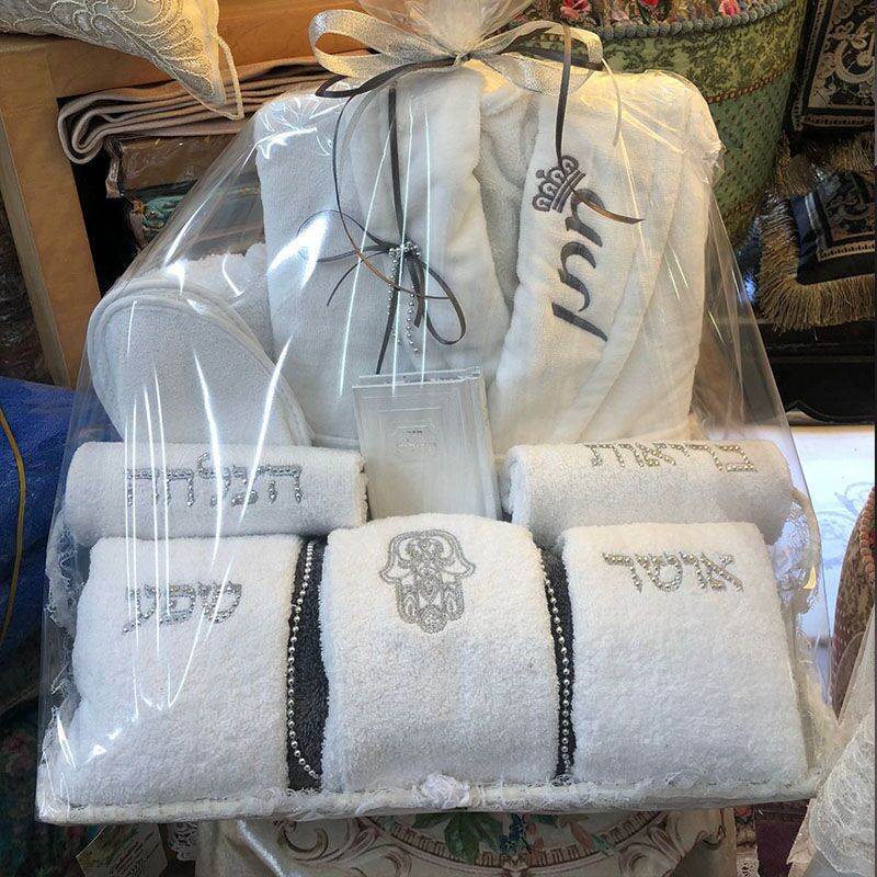סט מגבות לחתן