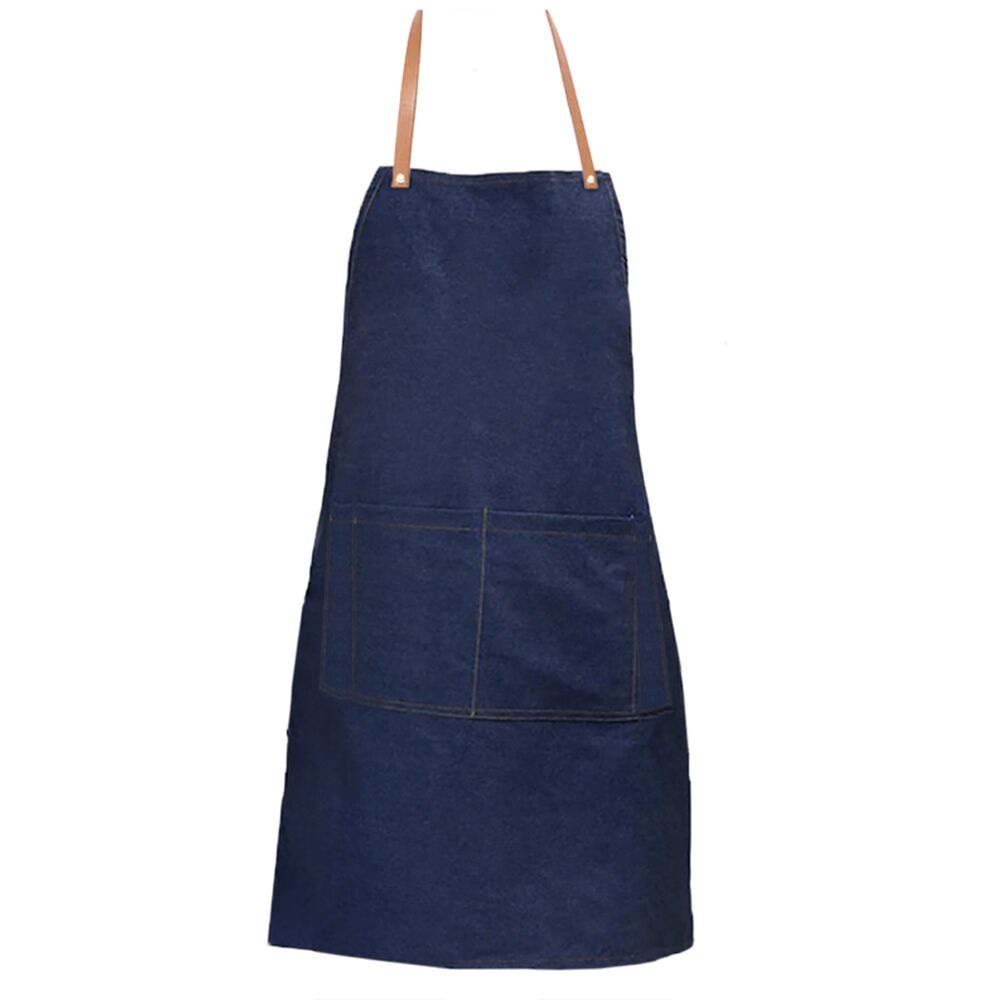 סינר עבודה בד ג׳ינס דגם ביסטרו – תמונה 3