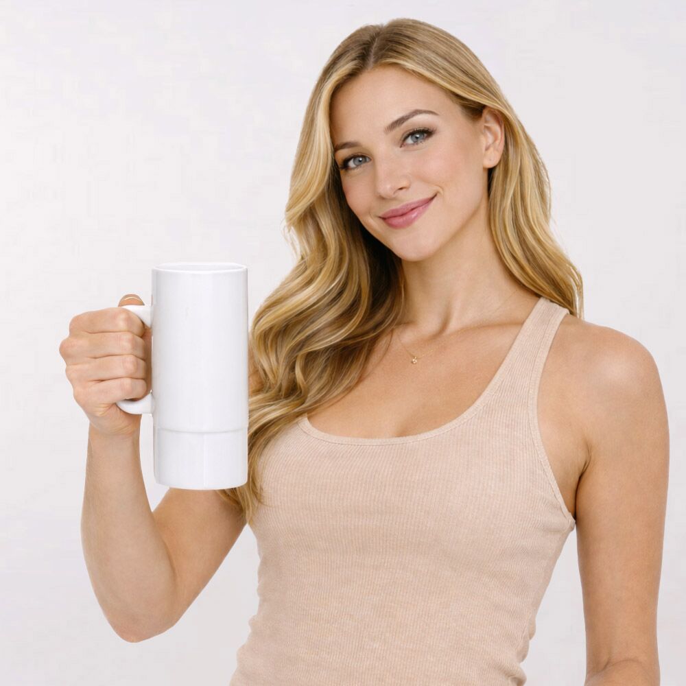 ספל בירה לבן