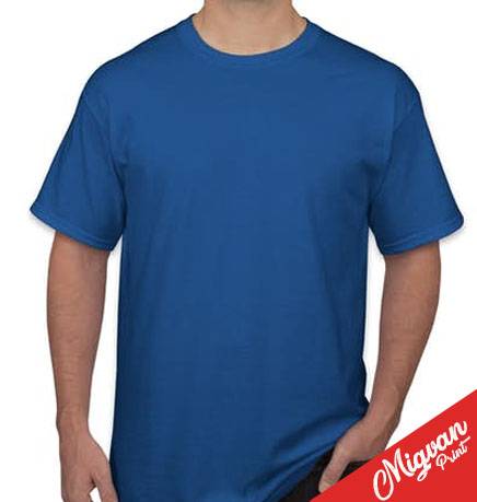 הדפסה על חולצה כחול רויאל