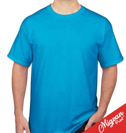 הדפסה על חולצה טורקיז