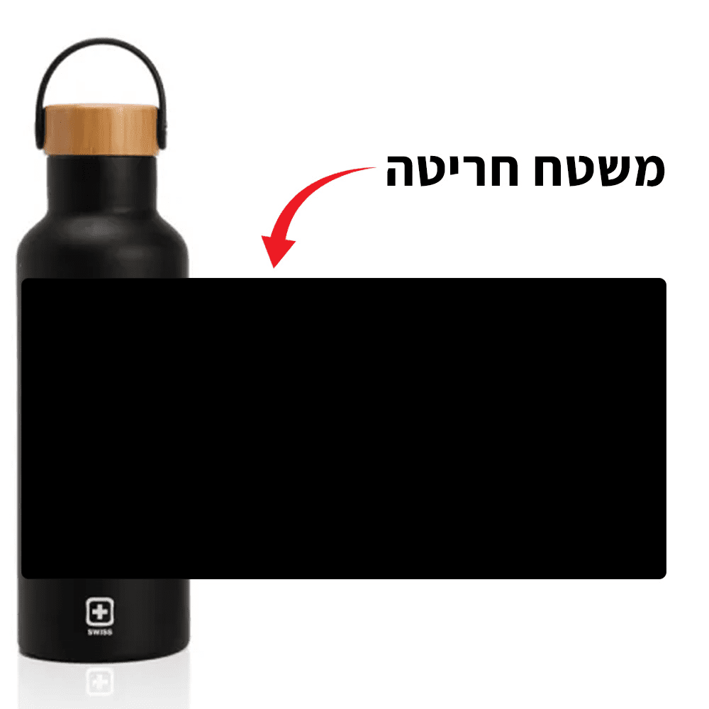 בקבוק טרמי שחור 650 מ״ל שומר קור וחום בעיצוב אורבני מיוחד מבית Swiss – תמונה 7