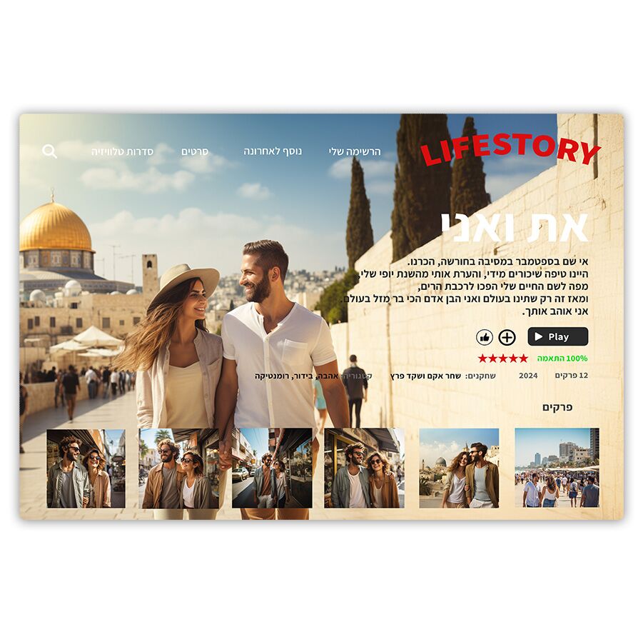 *MetalX* פוסטר מתכת מתמגנט לקיר עם הדפסה בעיצוב סיפור חיינו – תמונה 6