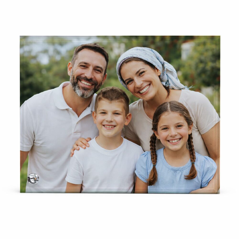 תמונת זכוכית איכותית 23×18 ס"מ עם מעמד יהלום – תמונה 2