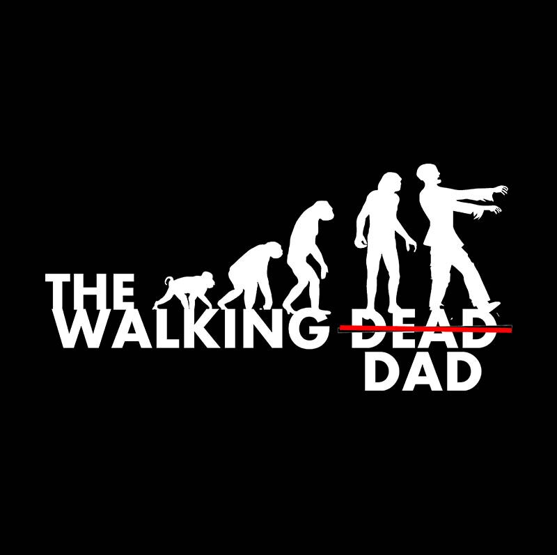 חולצה מודפסת לגבר ״The Walking Dad״ – תמונה 2