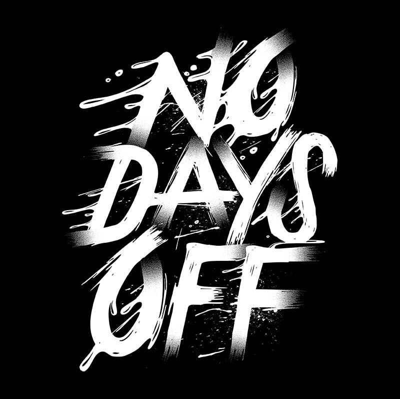 חולצה מודפסת לגבר "Days Off" – תמונה 2