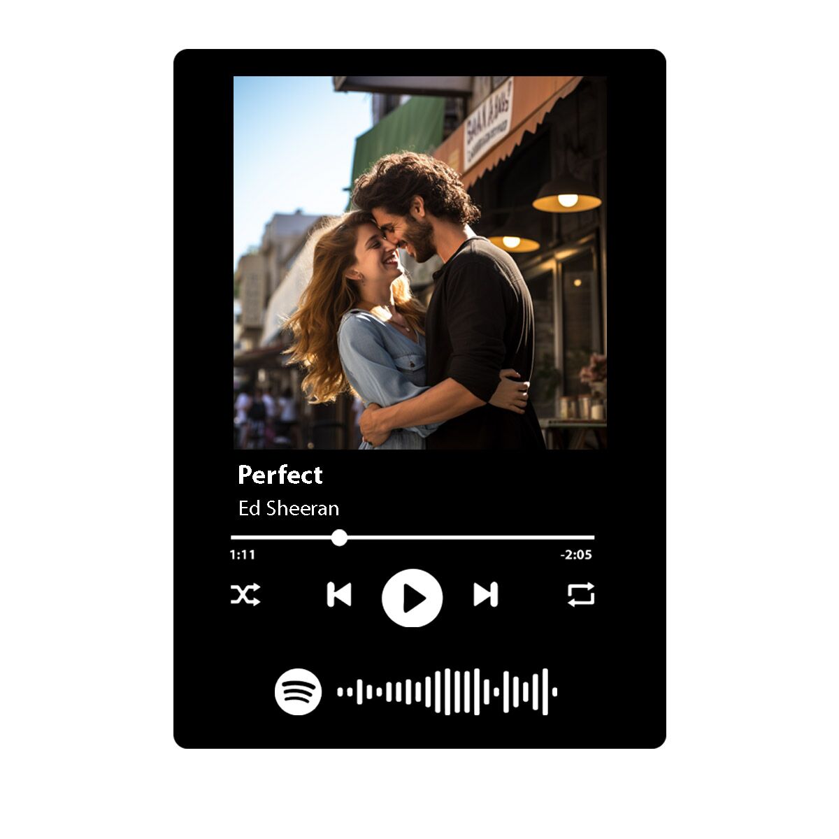*MetalX* פוסטר מתכת מתמגנט לקיר בעיצוב Spotify – תמונה 2