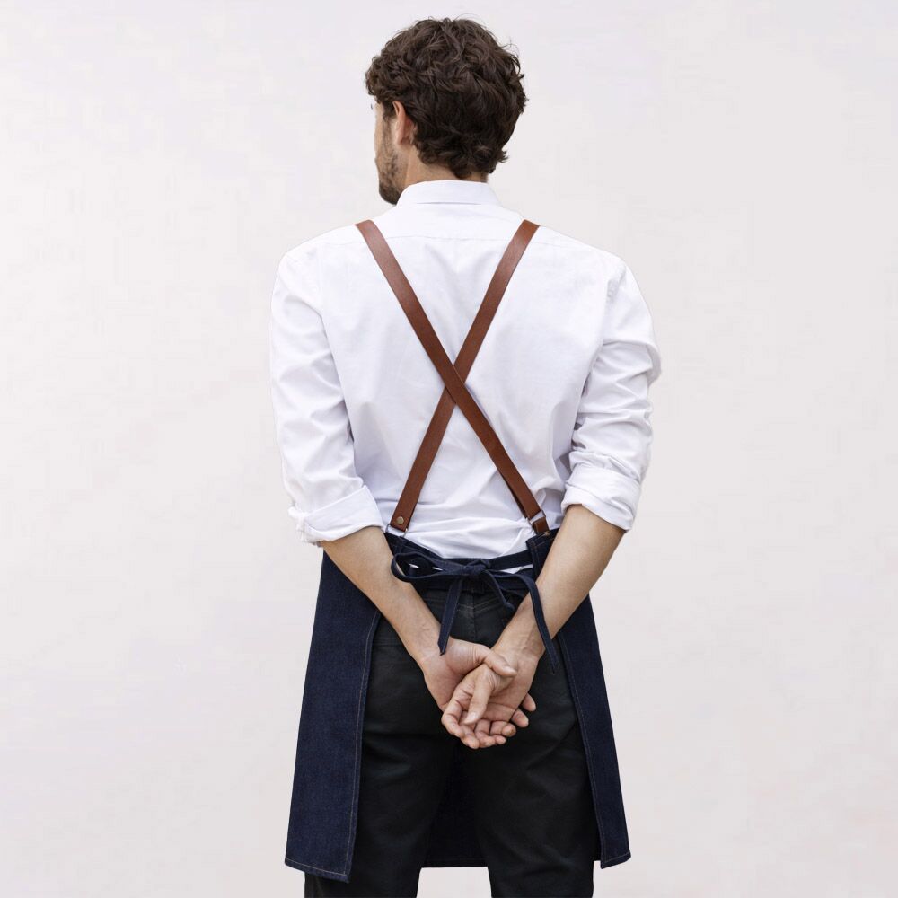 סינר ג'ינס בהתאמה אישית - דגם ביסטרו – תמונה 3