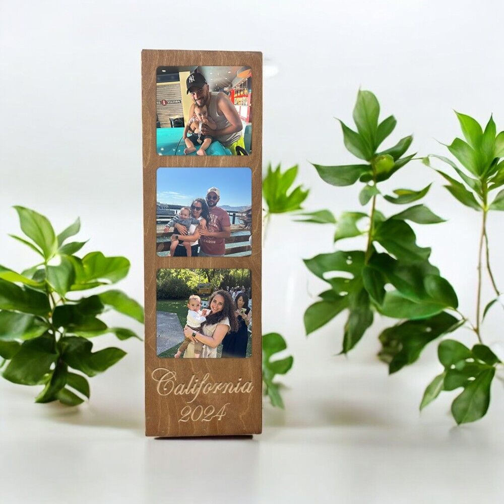 מעמד תמונות שולחני / תליה על הקיר משולב חריטה ותמונות – תמונה 2