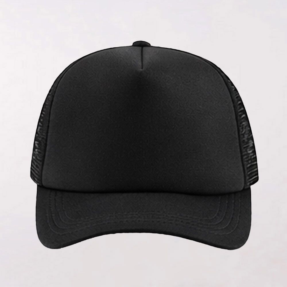 כובע רשת שחור איכותי עם הדפסה – תמונה 3
